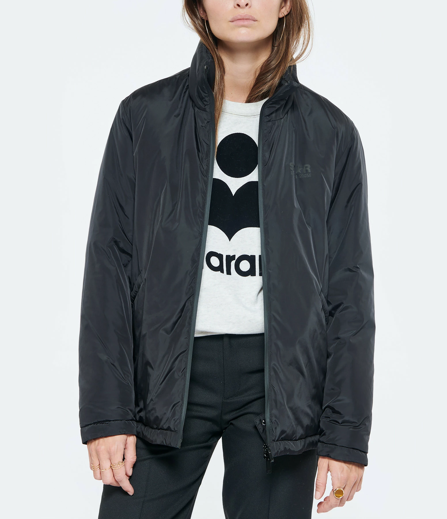 Remise ???? GOLDEN GOOSE Veste Floyd Star Noir ???? 3 Remise ???? GOLDEN GOOSE Veste Floyd Star Noir ???? – Image 3