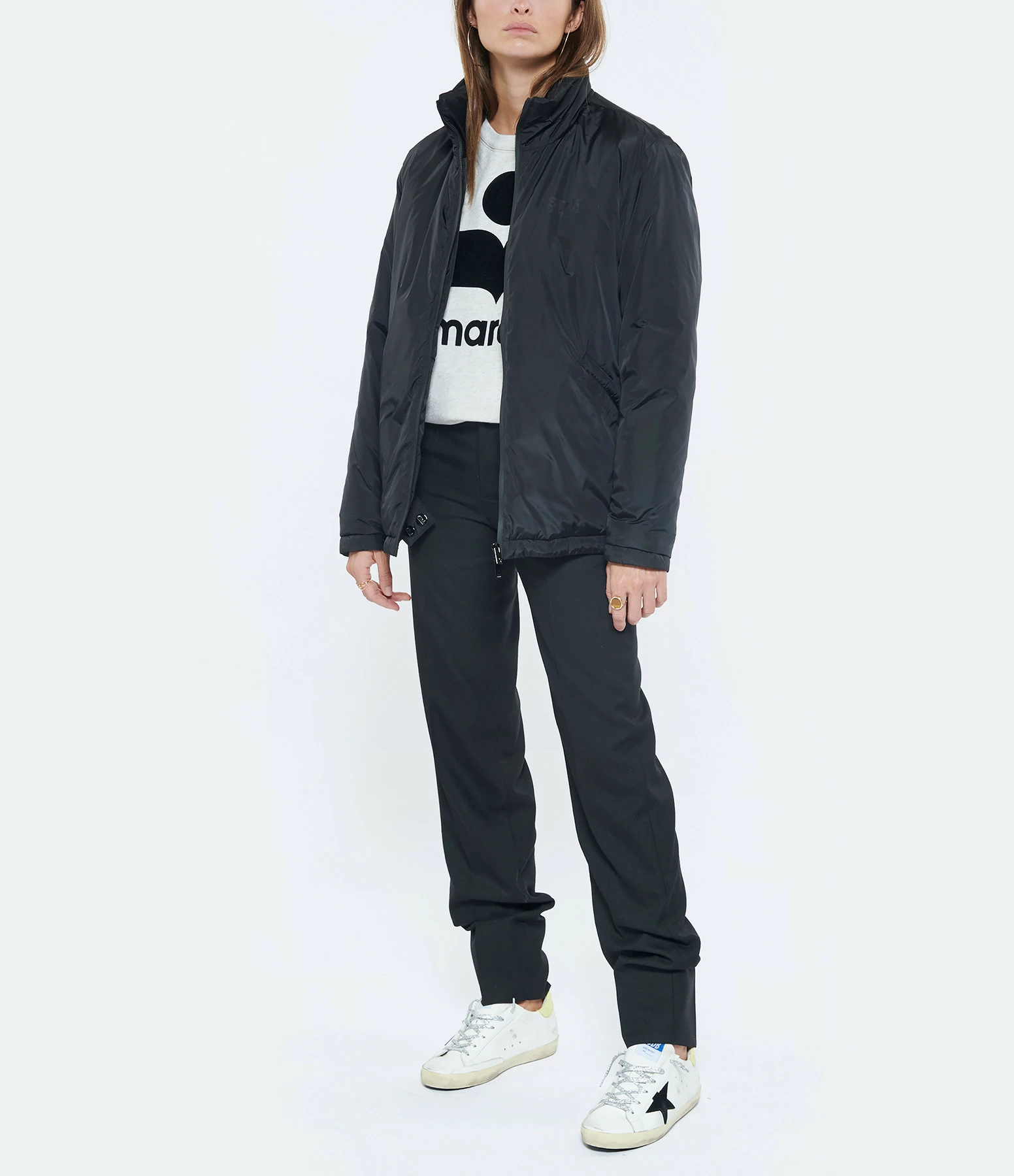 Remise ???? GOLDEN GOOSE Veste Floyd Star Noir ???? 4 Remise ???? GOLDEN GOOSE Veste Floyd Star Noir ???? – Image 4