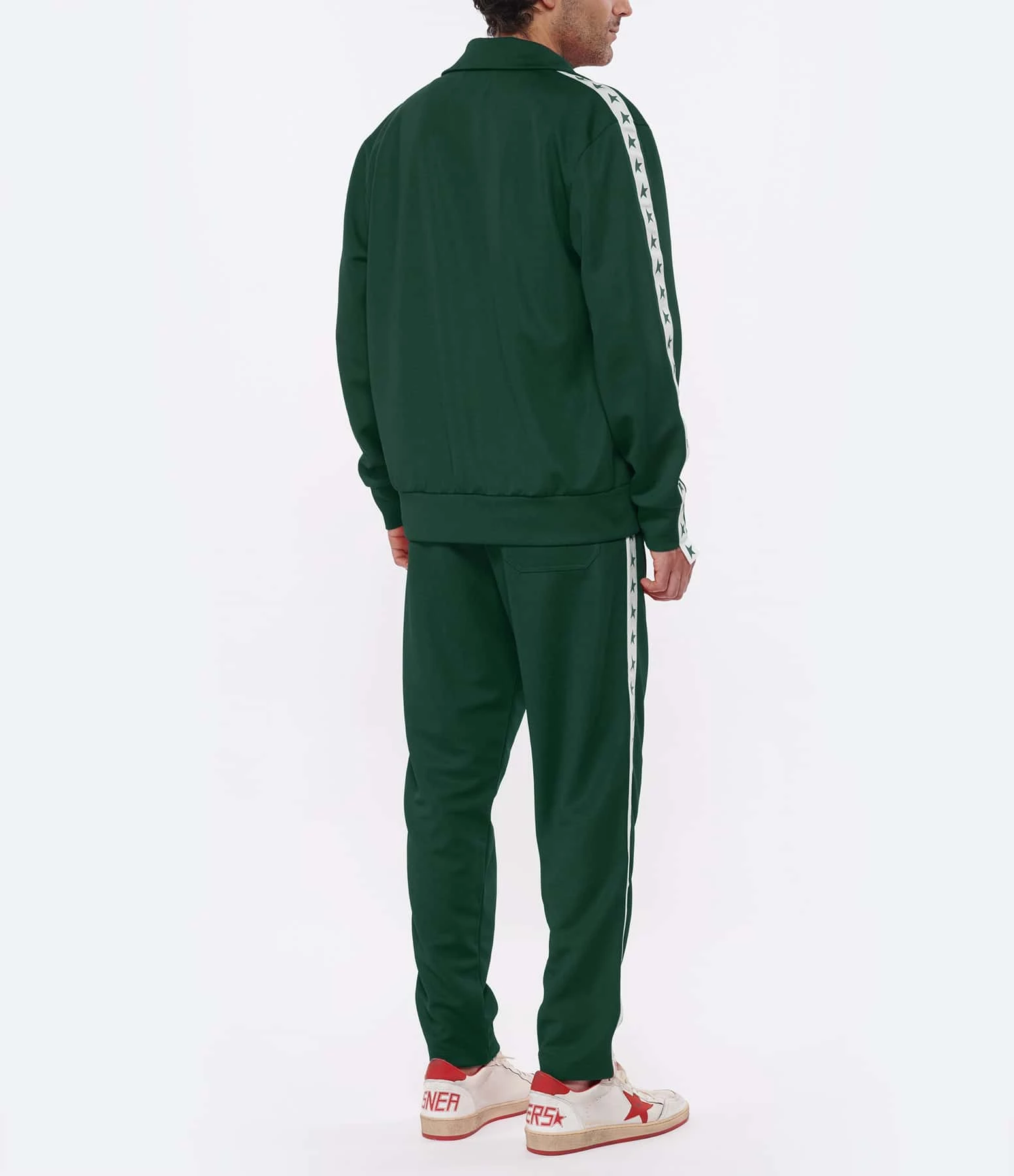 Meilleure vente 🌟 GOLDEN GOOSE Veste Homme Star Zip Vert Blanc ❤️ 6 Meilleure vente 🌟 GOLDEN GOOSE Veste Homme Star Zip Vert Blanc ❤️ – Image 6