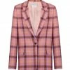 Budget 🎁 FORTE_FORTE Veste Blazer Tartan Laine Vierge Rose Wow 🤩
