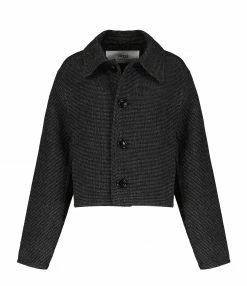 Le moins cher ⭐ AMI PARIS Veste Unisexe Laine Vierge Noir 🥰