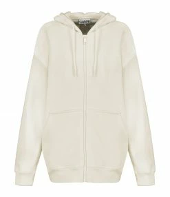 Le moins cher ⌛ GANNI Veste Zip Software Isoli Egret 🤩