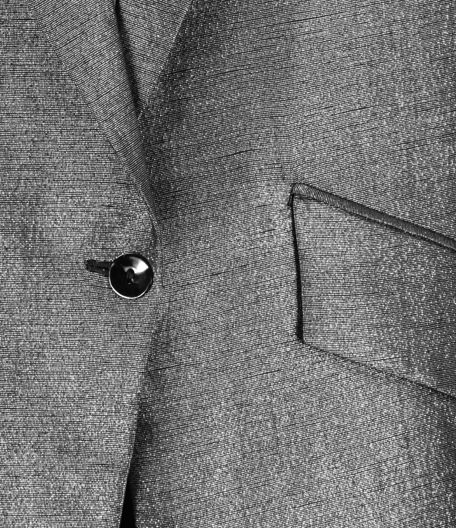 Bon marché 🥰 JEANNE VOULAND Veste Blazer Haivy Lin Lurex Noir Argenté 😉 2 Bon marché 🥰 JEANNE VOULAND Veste Blazer Haivy Lin Lurex Noir Argenté 😉 – Image 2