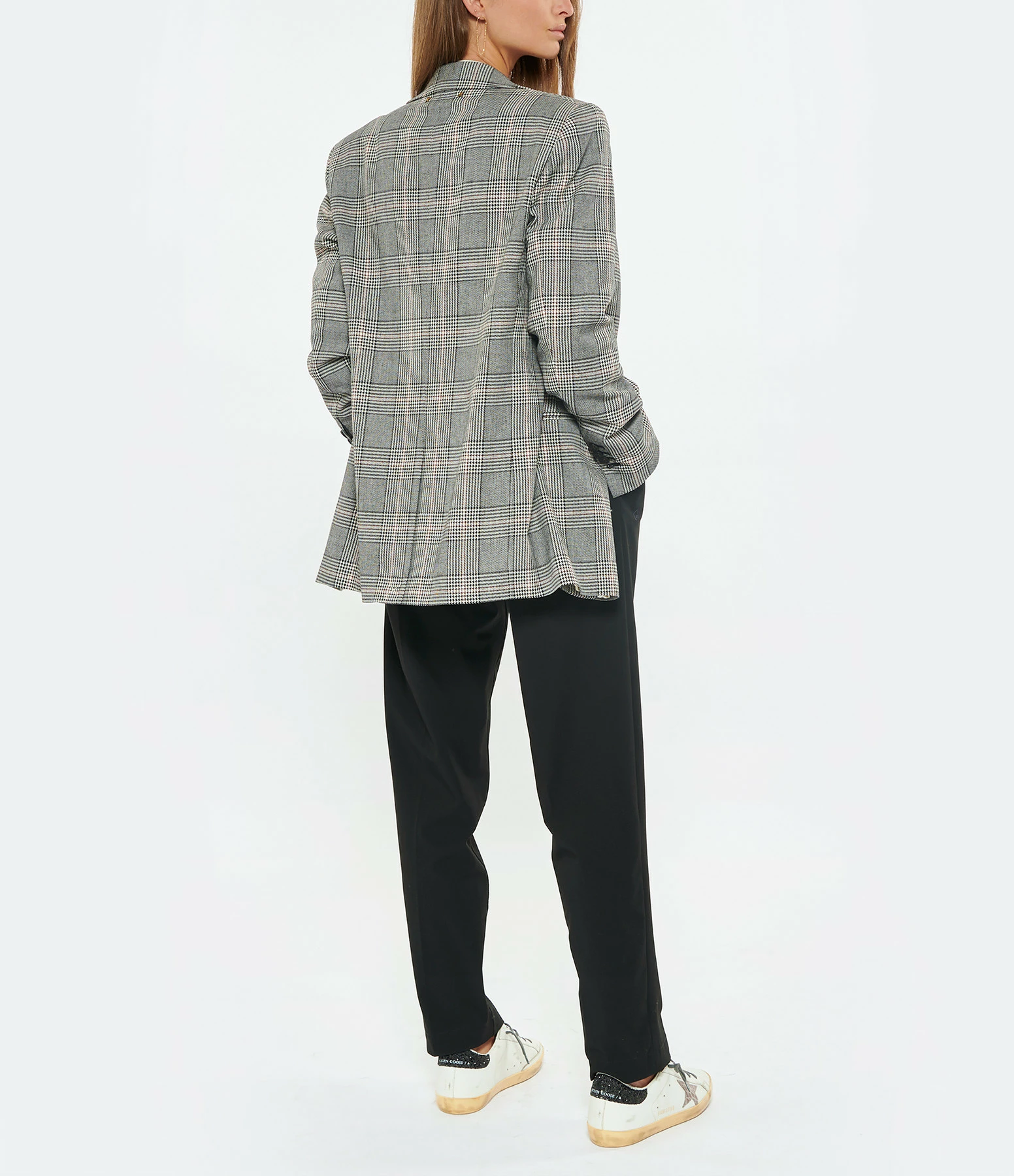 De gros 😍 GOLDEN GOOSE Veste Blazer Laine Gris Blanc 🌟 5 De gros 😍 GOLDEN GOOSE Veste Blazer Laine Gris Blanc 🌟 – Image 5