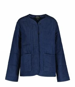 Acheter 🔥 A.P.C. Veste Aline Coton Indigo ❤️