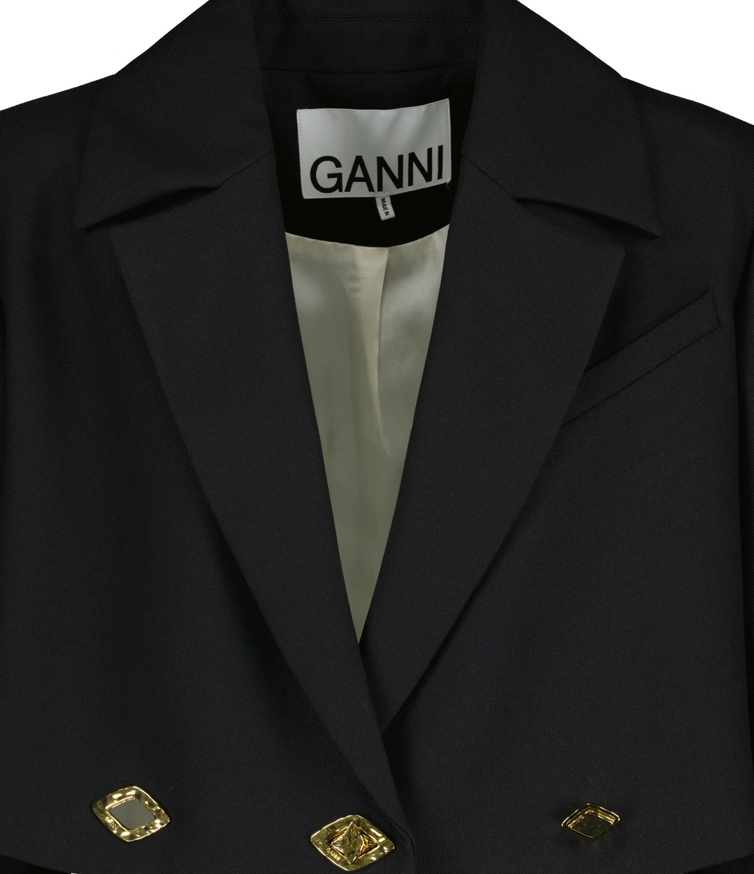 Meilleure vente ⌛ GANNI Veste ???? Summer Noir ???? 2 Meilleure vente ⌛ GANNI Veste ???? Summer Noir ???? – Image 2