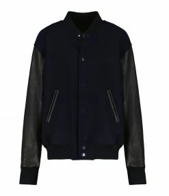 Top 10 👍 GOLDEN GOOSE Veste Bomber Homme Golden Laine Bleu Foncé Noir ⭐