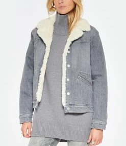 Bon marché 💯 MOTHER Bomber Off The Grid Denim Uncommon Ground 👍 -BOUTIQUE MARGAUX LONNBERG unnamed file 90