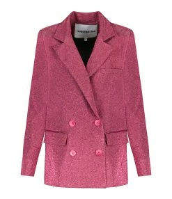 Vente flash ⭐ MODETROTTER Veste Tailleur Valeria Fuchsia Paillettes ✨
