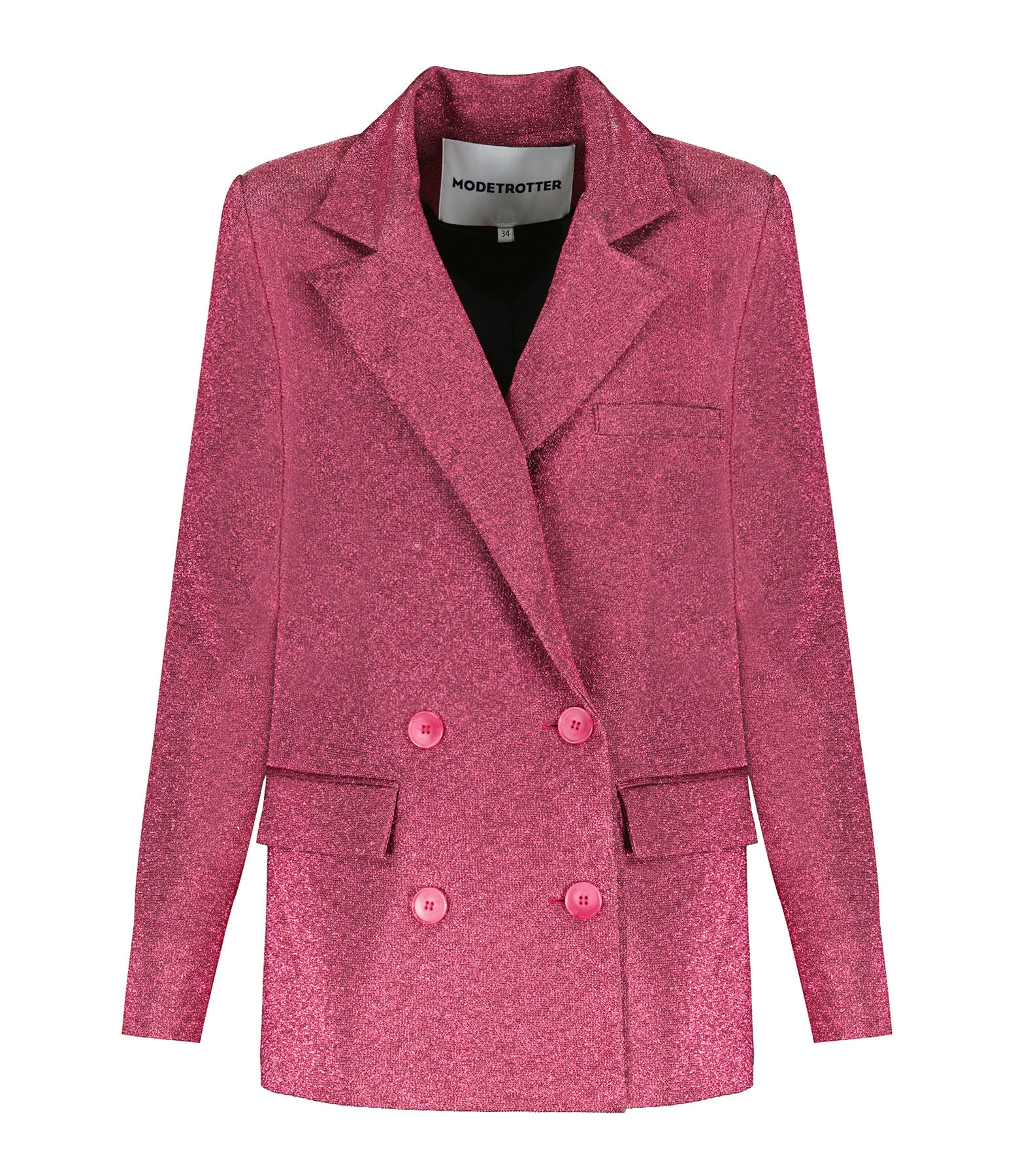 Vente flash ⭐ MODETROTTER Veste Tailleur Valeria Fuchsia Paillettes ✨ 1 Vente flash ⭐ MODETROTTER Veste Tailleur Valeria Fuchsia Paillettes ✨