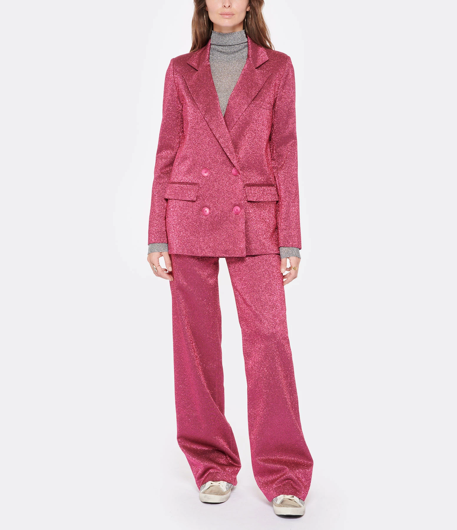 Vente flash ⭐ MODETROTTER Veste Tailleur Valeria Fuchsia Paillettes ✨ 3 Vente flash ⭐ MODETROTTER Veste Tailleur Valeria Fuchsia Paillettes ✨ – Image 3