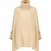Nouveau 💯 KUJTEN Poncho Ciara Col Roulé Cachemire Beige Organique 🧨