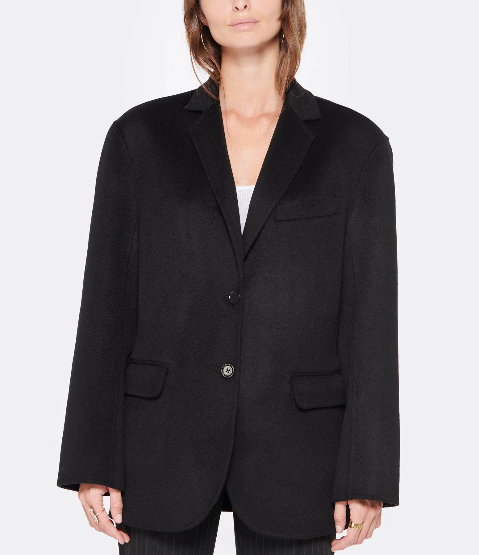 Meilleure vente ❤️ ANINE BING Veste Blazer Quinn Laine Noir 👍 3 Meilleure vente ❤️ ANINE BING Veste Blazer Quinn Laine Noir 👍 – Image 3