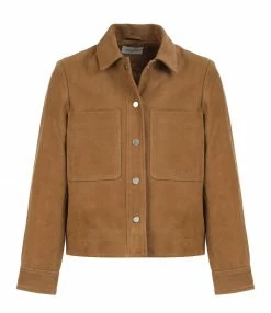 De gros 🔔 MAISON STANDARDS Veste Betty Cuir Beige 😀