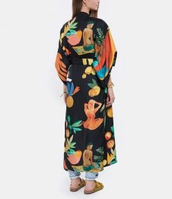 Meilleure vente 🔔 G.KERO Kimono Nero Frutad Soie Imprimé 😍 -BOUTIQUE MARGAUX LONNBERG unnamed file 952