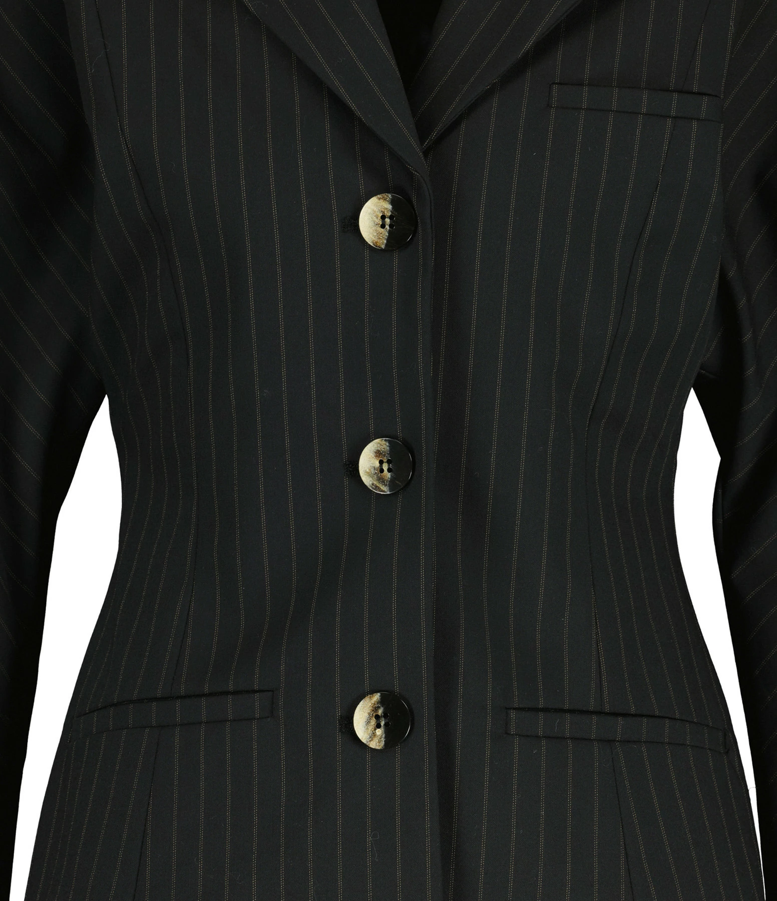 Top 10 🥰 GANNI Veste Blazer Stretch Rayures Noir ⌛ 2 Top 10 🥰 GANNI Veste Blazer Stretch Rayures Noir ⌛ – Image 2