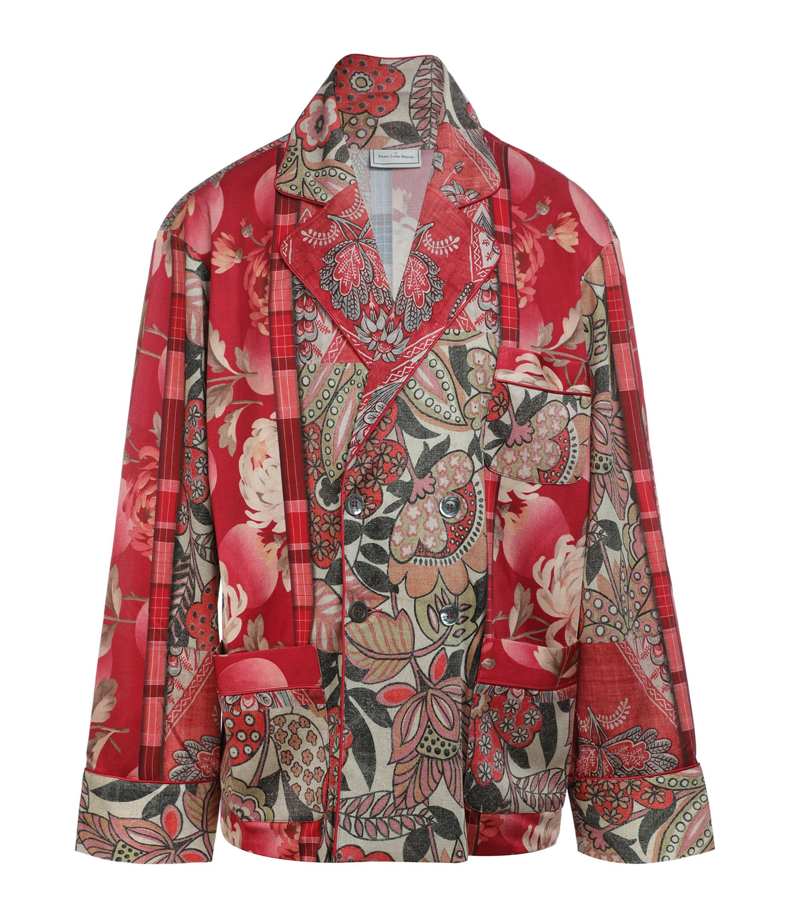 Nouveau 🧨 PIERRE-LOUIS MASCIA Veste Febo Soie Imprimé Rose 🥰 1 Nouveau 🧨 PIERRE-LOUIS MASCIA Veste Febo Soie Imprimé Rose 🥰